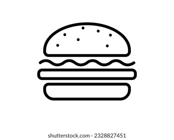 Burger Icon Vector Illustration Logo Template