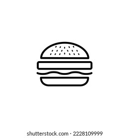 Burger icon vector illustration. burger sign and symbol. hamburger