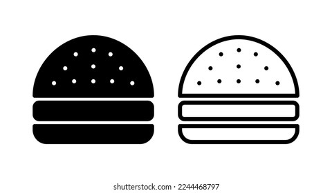 Burger icon vector illustration. burger sign and symbol. hamburger
