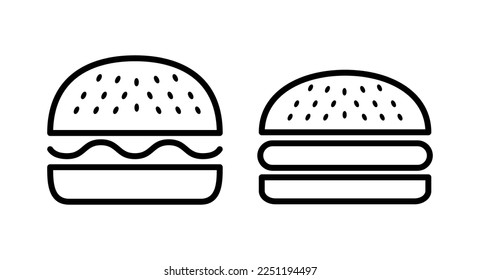 Burger icon vector illustration. burger sign and symbol. hamburger