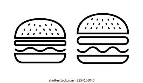 Burger icon vector illustration. burger sign and symbol. hamburger