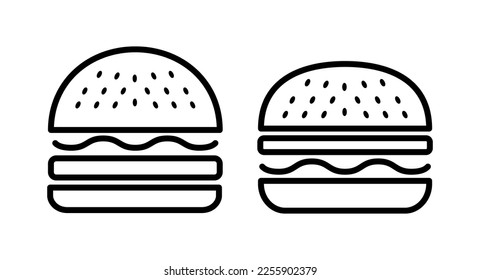 Burger icon vector illustration. burger sign and symbol. hamburger