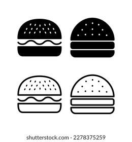 Burger icon vector illustration. burger sign and symbol. hamburger