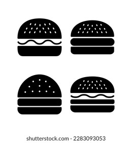 Ilustración vectorial de icono de hamburguesa. símbolo y signo de hamburguesa. hamburguesa
