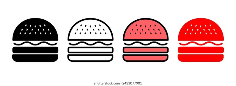 Burger icon vector illustration. burger sign and symbol. hamburger