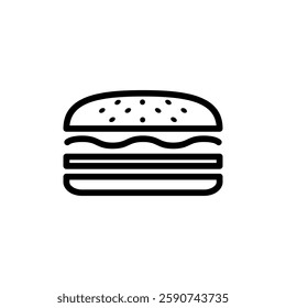 Burger icon vector illustration. burger sign and symbol. hamburger