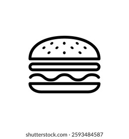 Burger icon vector illustration. burger sign and symbol. hamburger