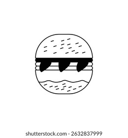 Burger icon vector illustration. burger sign and symbol.