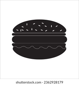 DISEÑO DE SÍMBOLO DE ILUSTRACIÓN DEL VECTOR DEL ICONO DEL BURGER