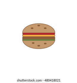 burger icon - vector illustrator