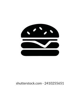 diseño del logotipo de la ilustración del vector del icono de la hamburguesa