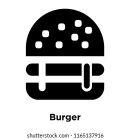 Burger icon vector isolated on white background, Burger transparent sign , food and fruit symbols