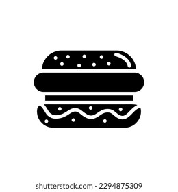 Burger icon vector isolated on white background, Burger sign illustration on white background