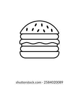 Burger Icon. Burger Vector Icon in line style design. Burger Symbol.