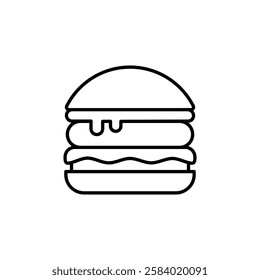Burger Icon. Burger Vector Icon in line style design. Burger Symbol.