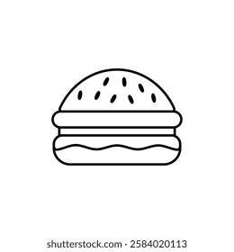 Burger Icon. Burger Vector Icon in line style design. Burger Symbol.