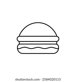 Burger Icon. Burger Vector Icon in line style design. Burger Symbol.