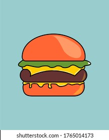 BURGER ICON VECTOR LOGO DESIGN