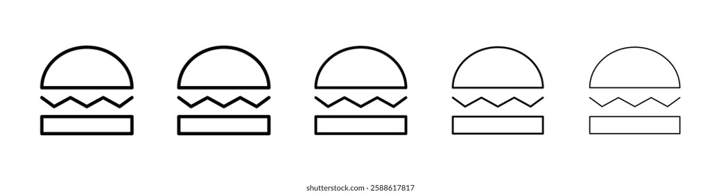 Burger icon Vector logo sign