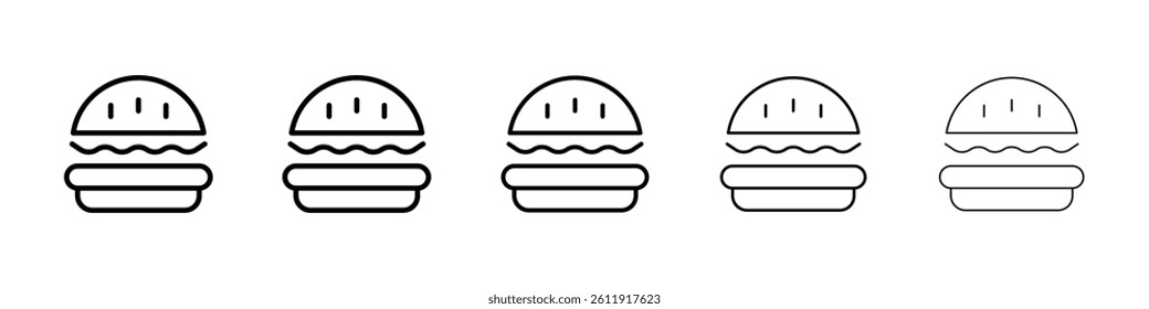 Burger icon Vector logo sign