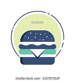 Burger icon vector. Burger logo for web design. Hamburger symbol illustration.