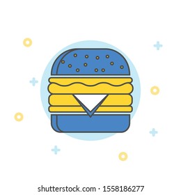 Burger icon vector. Burger logo for web design. Hamburger symbol illustration.
