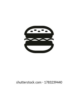 Hamburger Symbol auf weißem Hintergrund