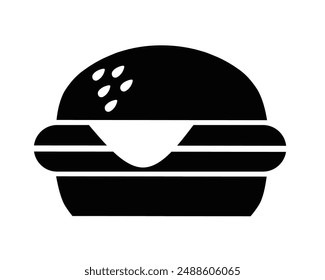 burger icon vector on white background.fast food icon