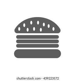 Burger icon vector on a white background. Vector illustration