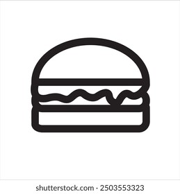 burger icon in vector shape