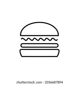 Vector de icono de Burger, icono de signo de Burger