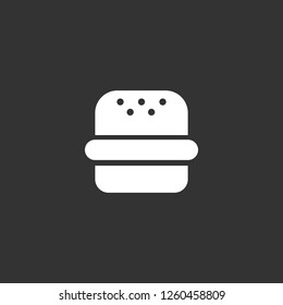 burger icon vector. burger sign on black background. burger icon for web and app