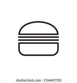 burger icon vector sign symbol isoalted