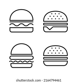 Burger icon vector. burger sign and symbol. hamburger