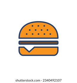 Burger icon vector. burger sign and symbol. hamburger