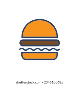 Burger icon vector. burger sign and symbol. hamburger