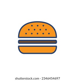 Burger icon vector. burger sign and symbol. hamburger