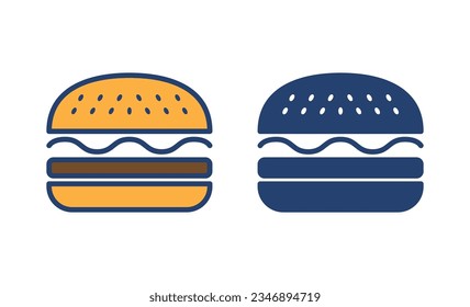 Burger icon vector. burger sign and symbol. hamburger