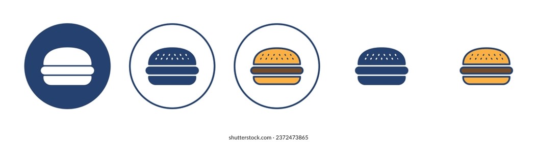 Burger icon vector. burger sign and symbol. hamburger