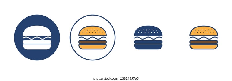 Burger icon vector. burger sign and symbol. hamburger