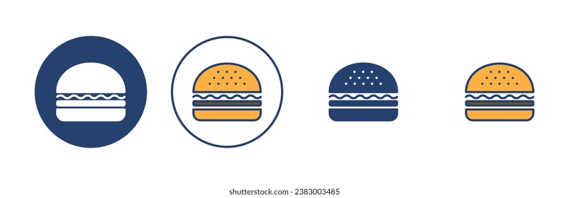 Burger icon vector. burger sign and symbol. hamburger