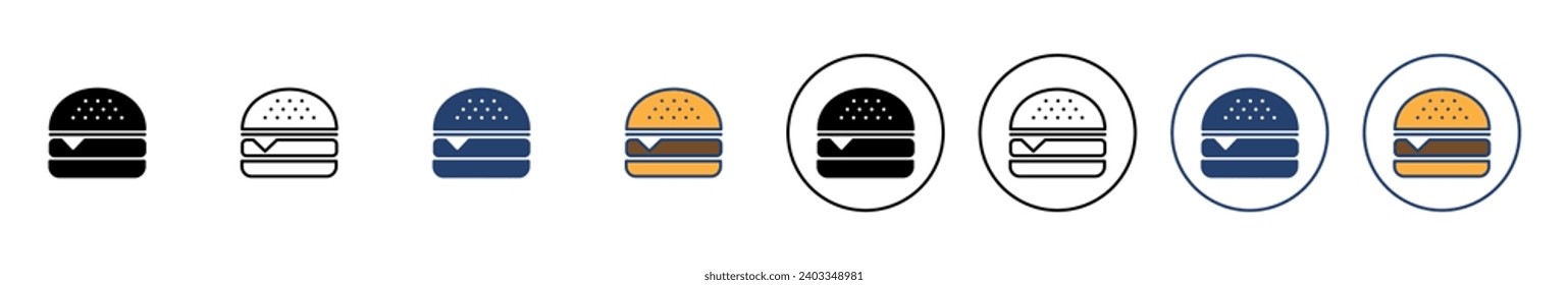 Burger icon vector. burger sign and symbol. hamburger