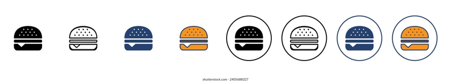 Burger icon vector. burger sign and symbol. hamburger