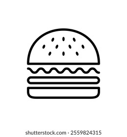 Burger icon vector. burger sign and symbol. hamburger