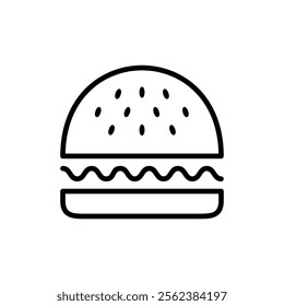 Burger icon vector. burger sign and symbol. hamburger