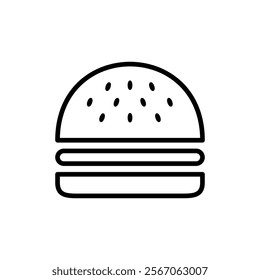 Burger icon vector. burger sign and symbol. hamburger