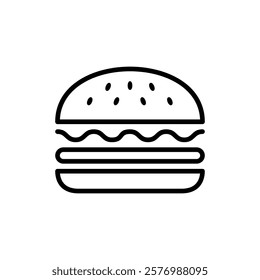 Burger icon vector. burger sign and symbol. hamburger