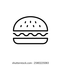 Burger icon vector. burger sign and symbol. hamburger