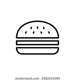 Burger icon vector. burger sign and symbol. hamburger