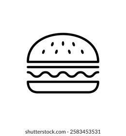 Burger icon vector. burger sign and symbol. hamburger